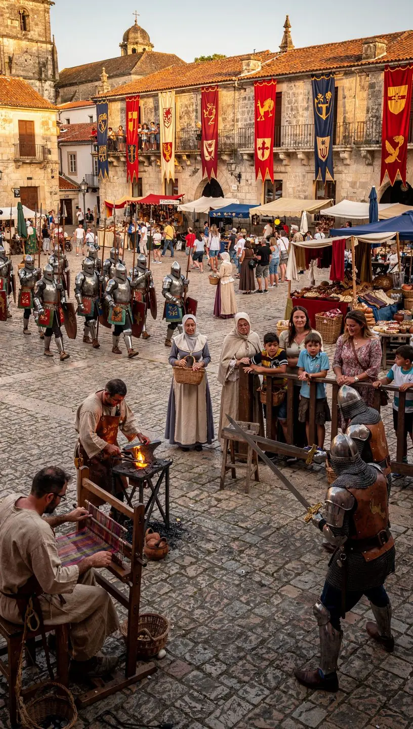 Mercados de comida em celebrações culturais vibrantes.